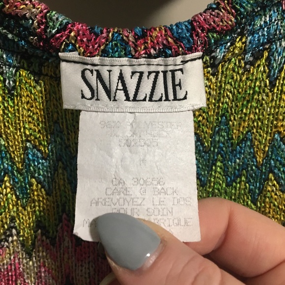 Vintage Snazzie,  Colourful Metallic Top, Medium, EUC - Picture 7 of 8
